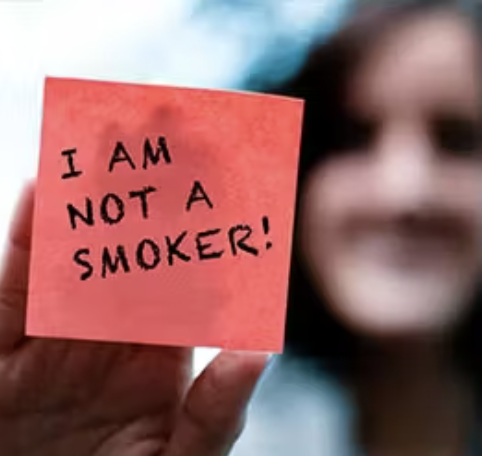 Sticky note: I am not a smoker